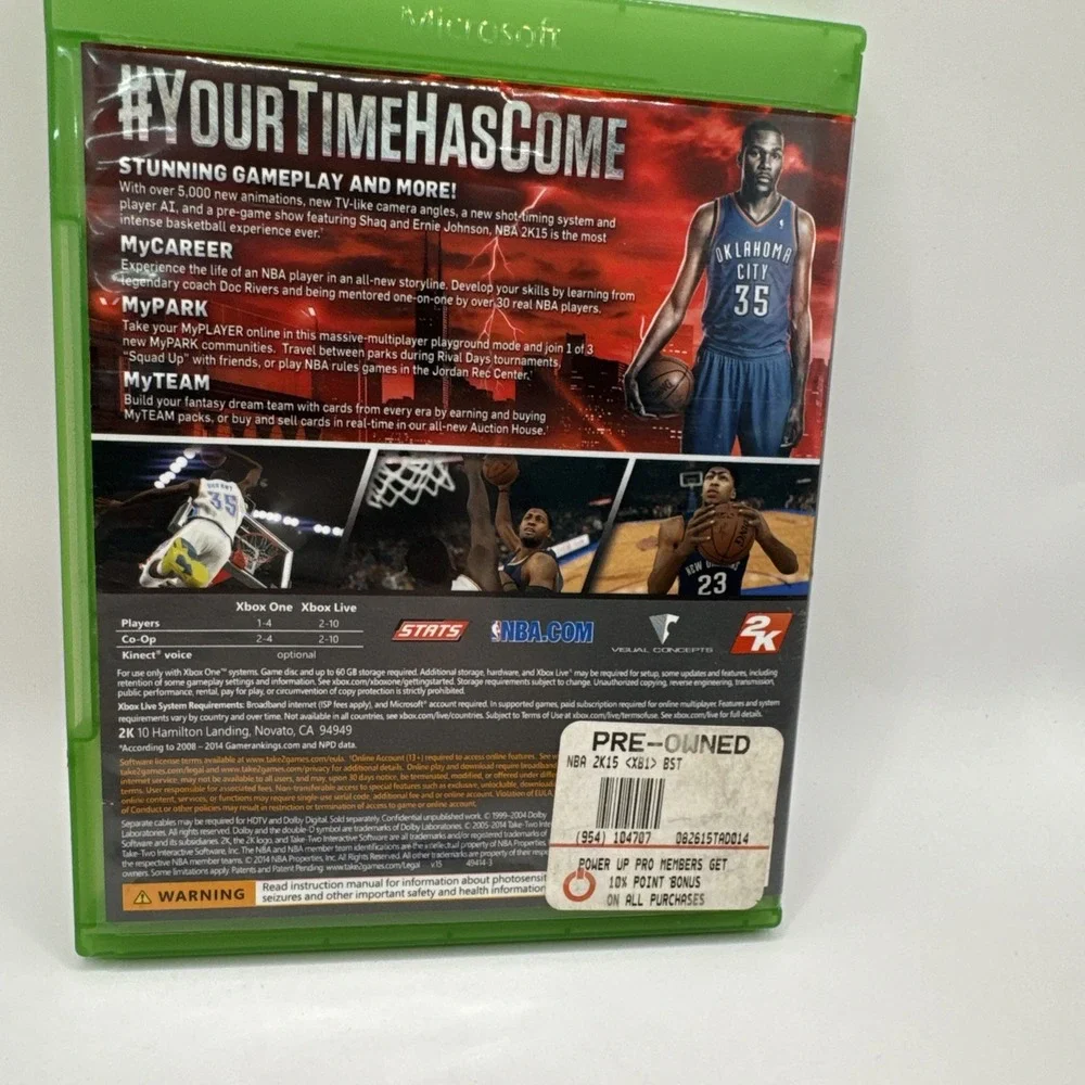 NBA 2K15 Xbox One Complete Tested & Working -‎ Excellent Cond [CIB]